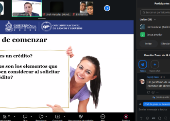 CNBS capacita a jóvenes de JA Honduras sobre el buen uso del crédito